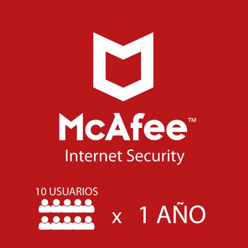 MCAFEE 10 USUARIOS POR UN AÑO -100